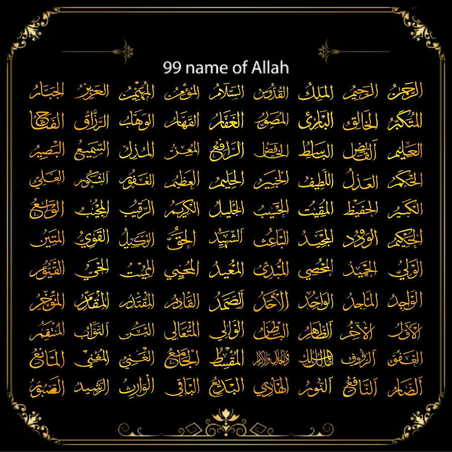 Asma Ul Husna Calligraphy Islamic Reusable Stencil for Canvas and wall painting - imartdecor.com