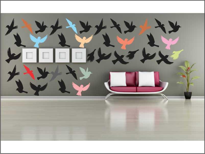 Flying Birds Reusable Stencil For Canvas And Wall Painting - imartdecor.com