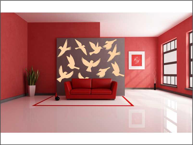 Flying Birds Reusable Stencil For Canvas And Wall Painting - imartdecor.com