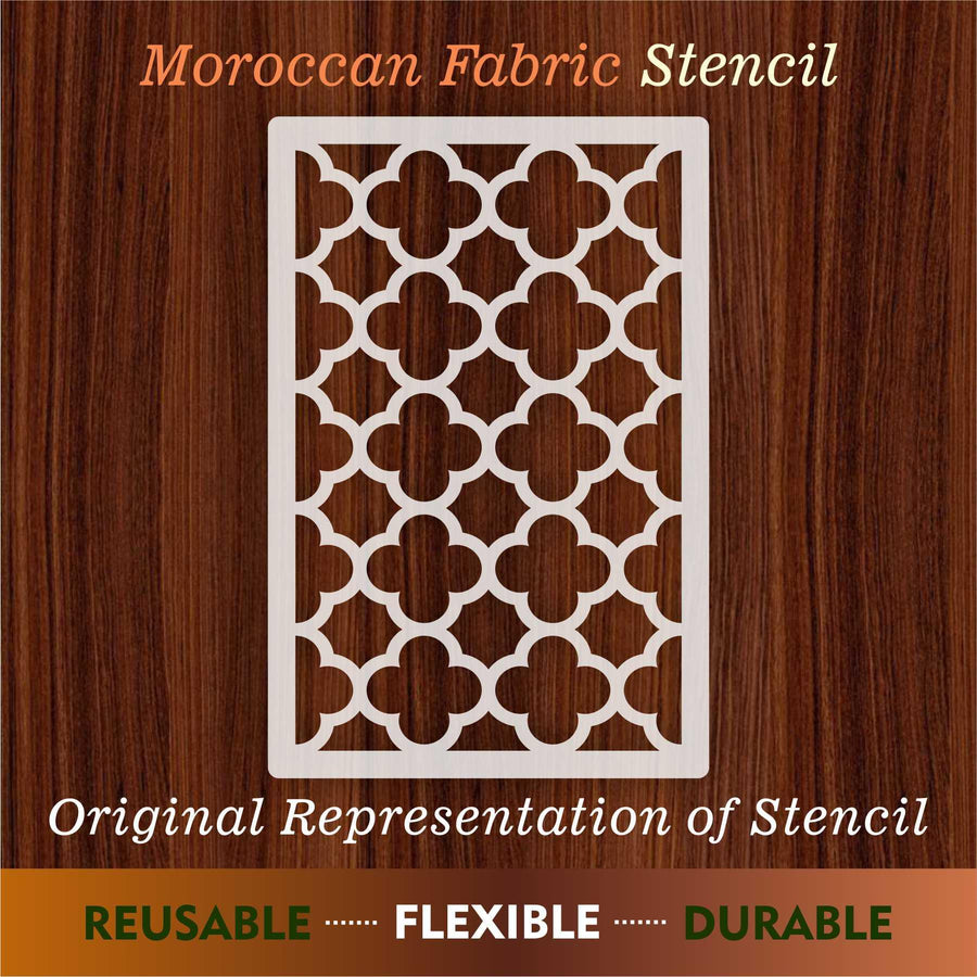 Moroccan Fabric Reusable Stencil For Canvas And Wall Painting - imartdecor.com
