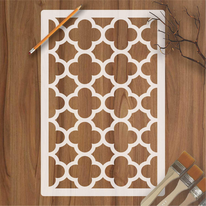 Moroccan Fabric Reusable Stencil For Canvas And Wall Painting - imartdecor.com