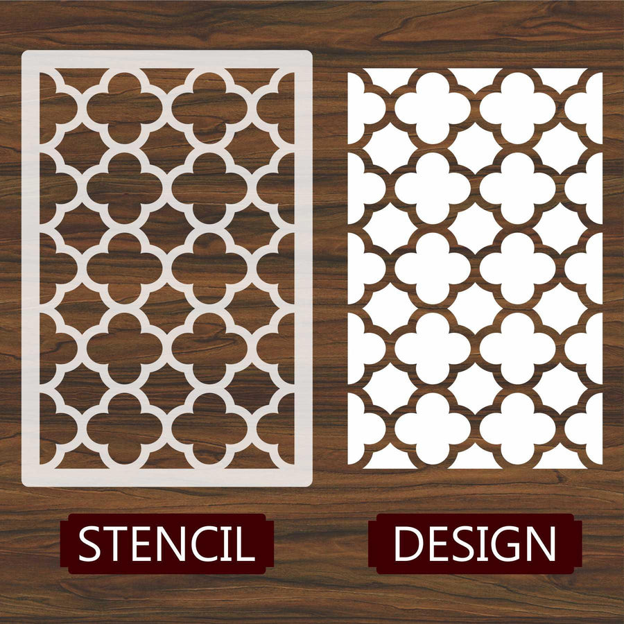 Moroccan Fabric Reusable Stencil For Canvas And Wall Painting - imartdecor.com