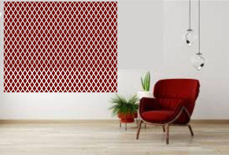 Diamond Pattern Moroccan Fabric Reusable Stencil For Canvas And Wall Painting - imartdecor.com
