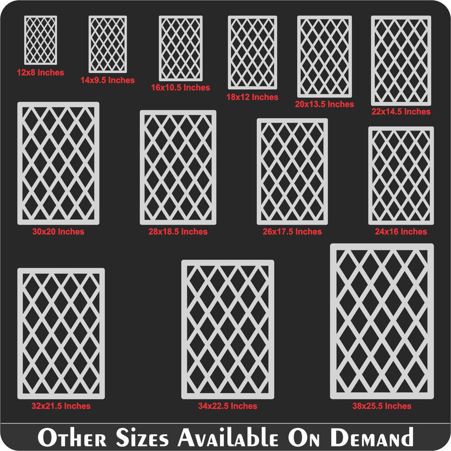 Diamond Pattern Moroccan Fabric Reusable Stencil For Canvas And Wall Painting - imartdecor.com