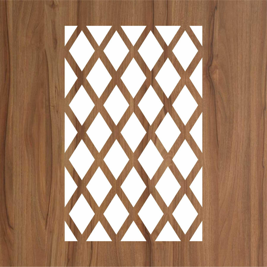 Diamond Pattern Moroccan Fabric Reusable Stencil For Canvas And Wall Painting - imartdecor.com
