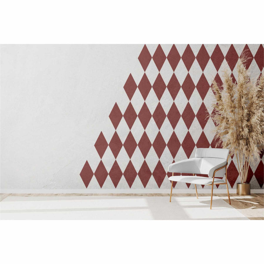 Diamond Pattern Moroccan Fabric Reusable Stencil For Canvas And Wall Painting - imartdecor.com
