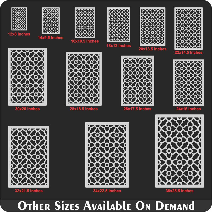 Geomatric Pattern Moroccan Fabric Reusable Stencil For Canvas And Wall Painting - imartdecor.com