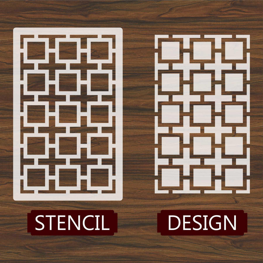 Geomatric Pattern Moroccan Fabric Reusable Stencil For Canvas And Wall Painting - imartdecor.com