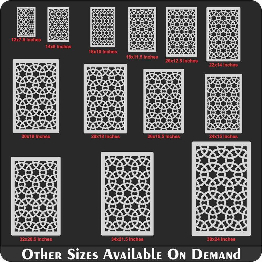 Chainmail Pattern Moroccan Fabric Reusable Stencil For Canvas And Wall Painting - imartdecor.com