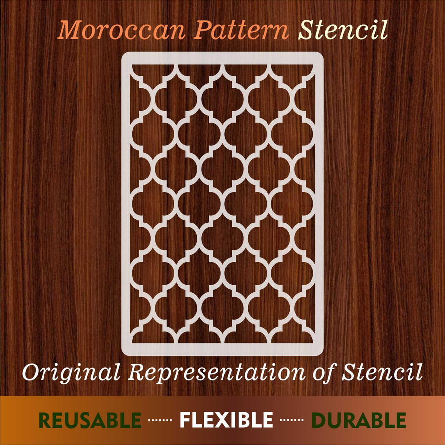 Moroccan Pattern Moroccan Fabric Reusable Stencil For Canvas And Wall Painting - imartdecor.com