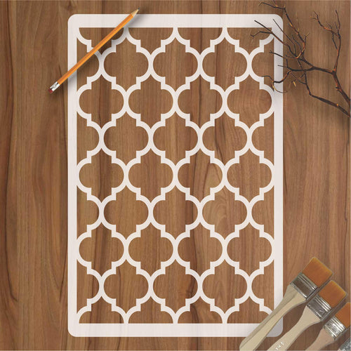 Moroccan Pattern Moroccan Fabric Reusable Stencil For Canvas And Wall Painting - imartdecor.com
