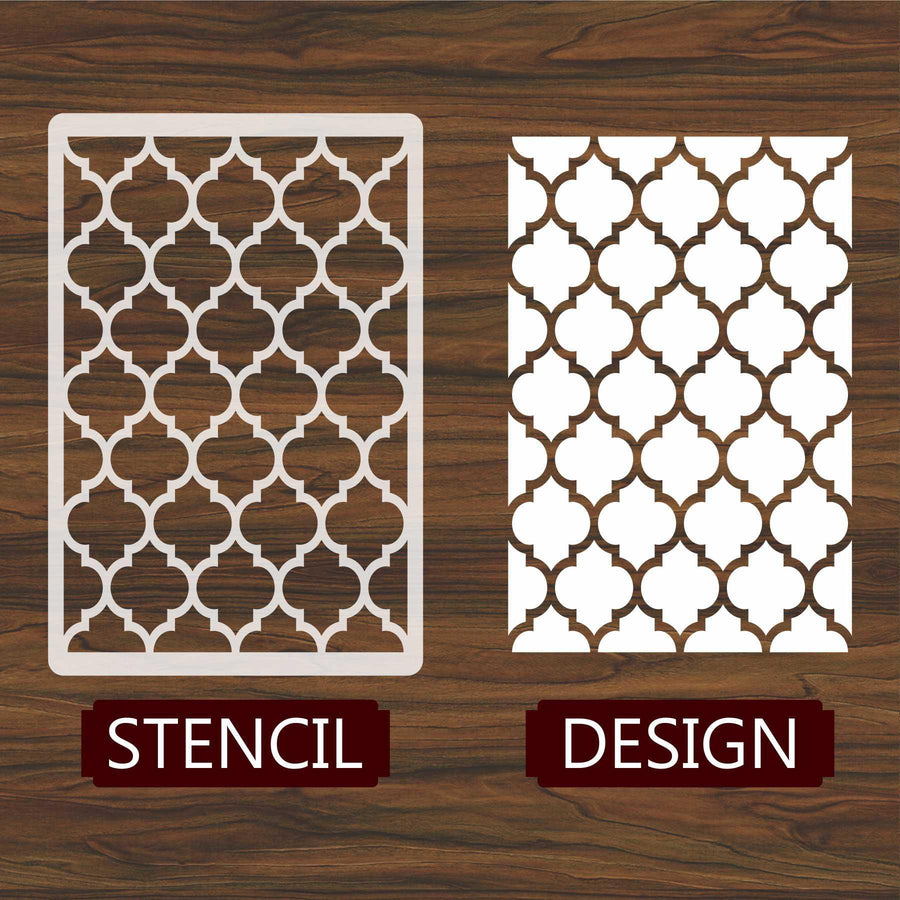 Moroccan Pattern Moroccan Fabric Reusable Stencil For Canvas And Wall Painting - imartdecor.com