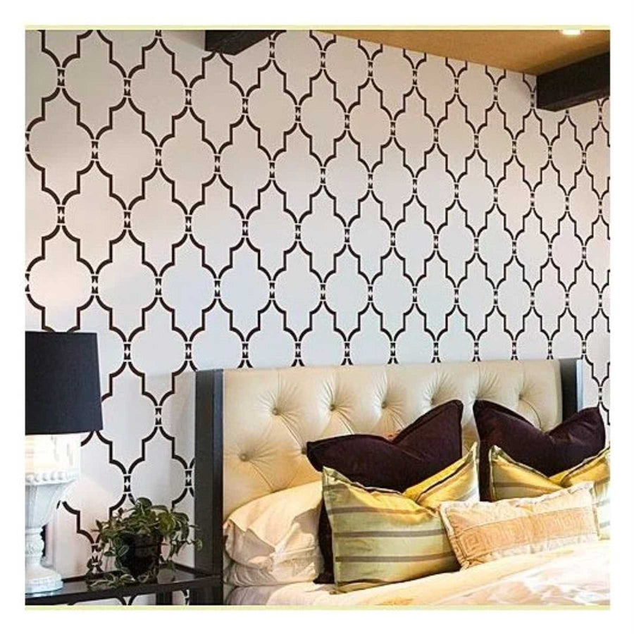 Moroccan Pattern Moroccan Fabric Reusable Stencil For Canvas And Wall Painting - imartdecor.com