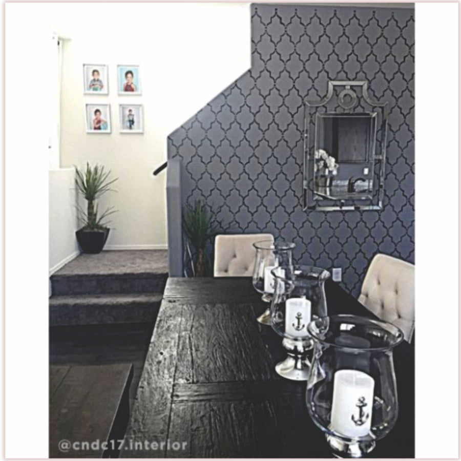 Moroccan Pattern Moroccan Fabric Reusable Stencil For Canvas And Wall Painting - imartdecor.com