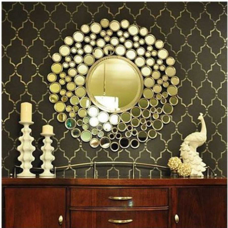 Moroccan Pattern Moroccan Fabric Reusable Stencil For Canvas And Wall Painting - imartdecor.com