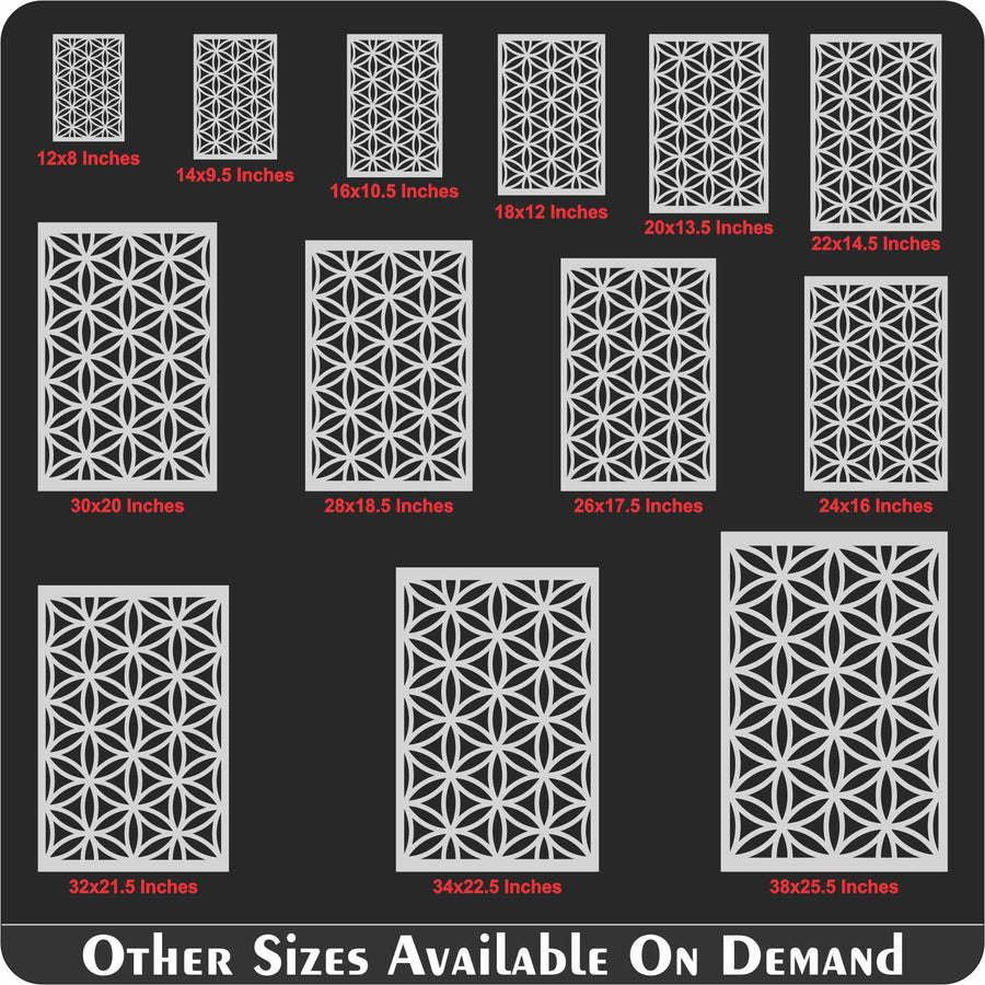 Flower of Life Pattern Moroccan Fabric Reusable Stencil For Canvas And Wall Painting - imartdecor.com