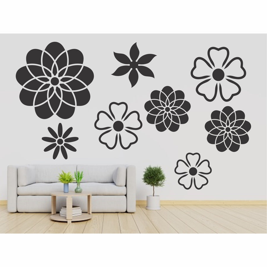 Pack of 4 Reusable Stencil For Canvas And Wall Painting - imartdecor.com
