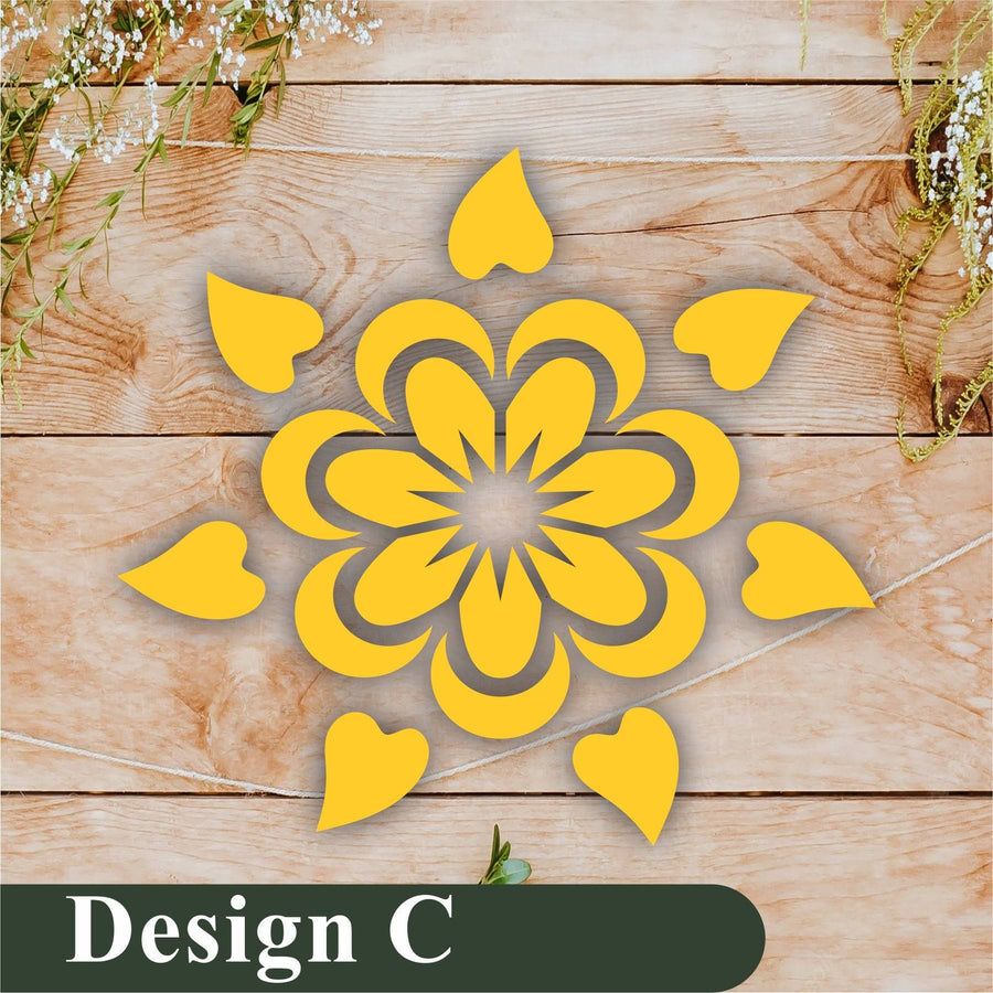 Pack of 4 Reusable Stencil For Canvas And Wall Painting - imartdecor.com