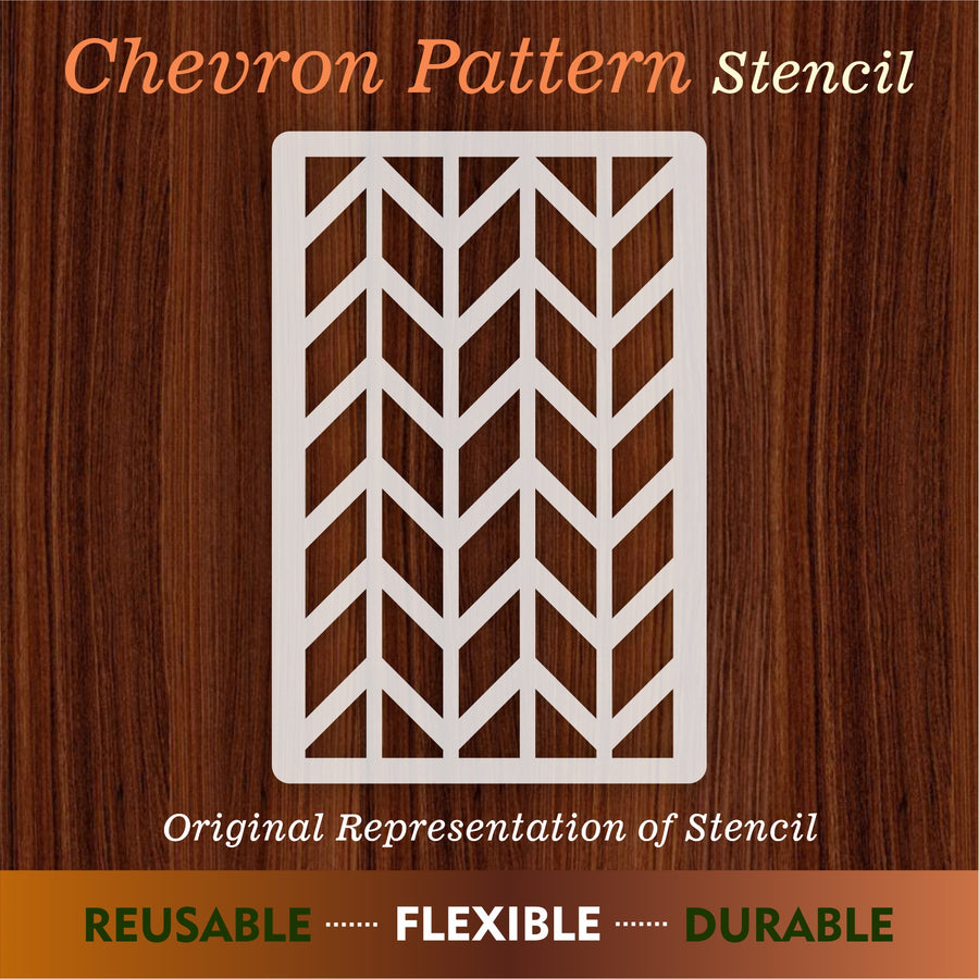 Chevron Pattern Reusable Stencil For Canvas And Wall Painting - imartdecor.com