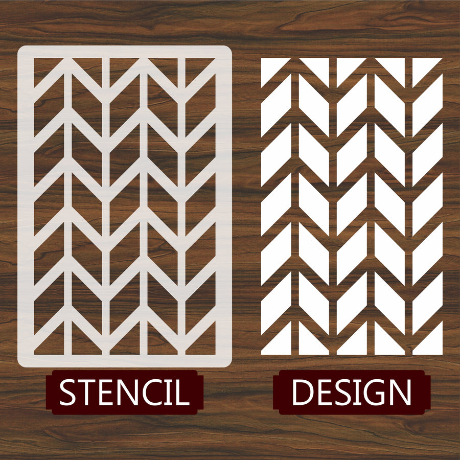 Chevron Pattern Reusable Stencil For Canvas And Wall Painting - imartdecor.com