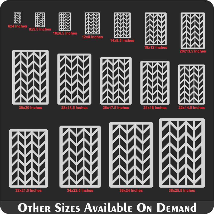 Chevron Pattern Reusable Stencil For Canvas And Wall Painting - imartdecor.com