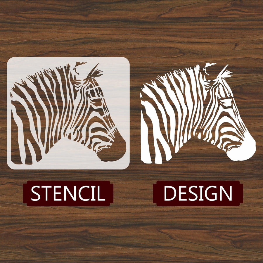 Zebra Reusable Stencil For Canvas And Wall Painting - imartdecor.com