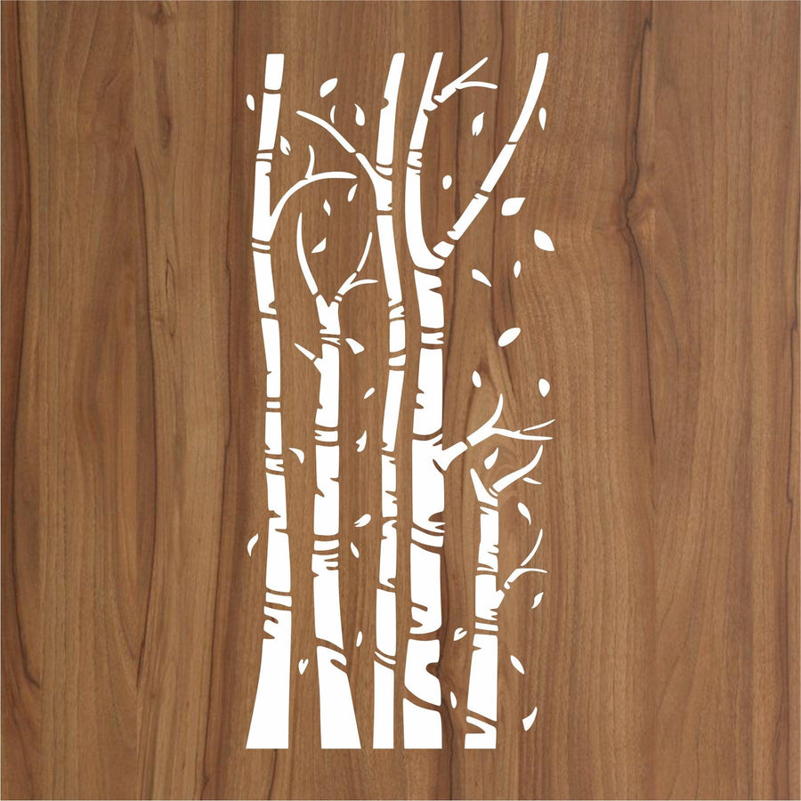 Bamboo Tree Reusable Stencil For Canvas And Wall Painting - imartdecor.com