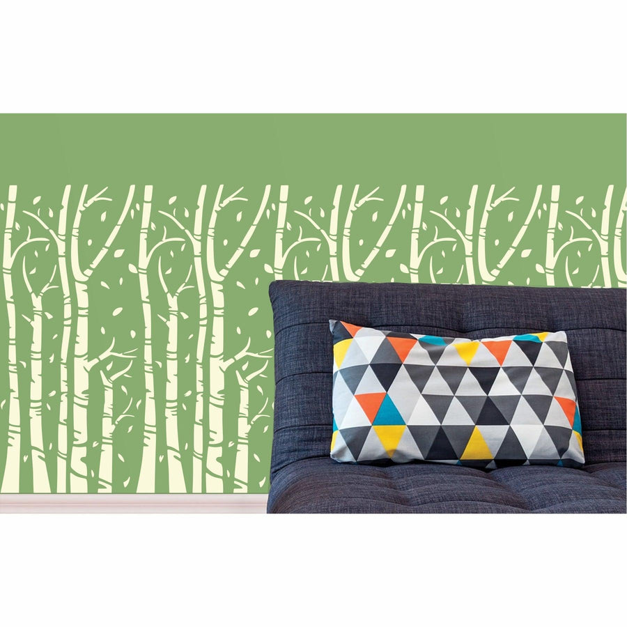 Bamboo Tree Reusable Stencil For Canvas And Wall Painting - imartdecor.com