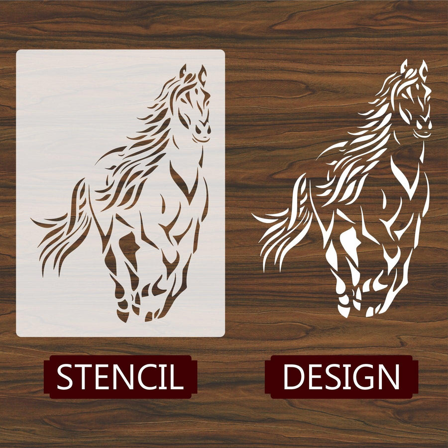 Horse Reusable Stencil For Canvas And Wall Painting - imartdecor.com