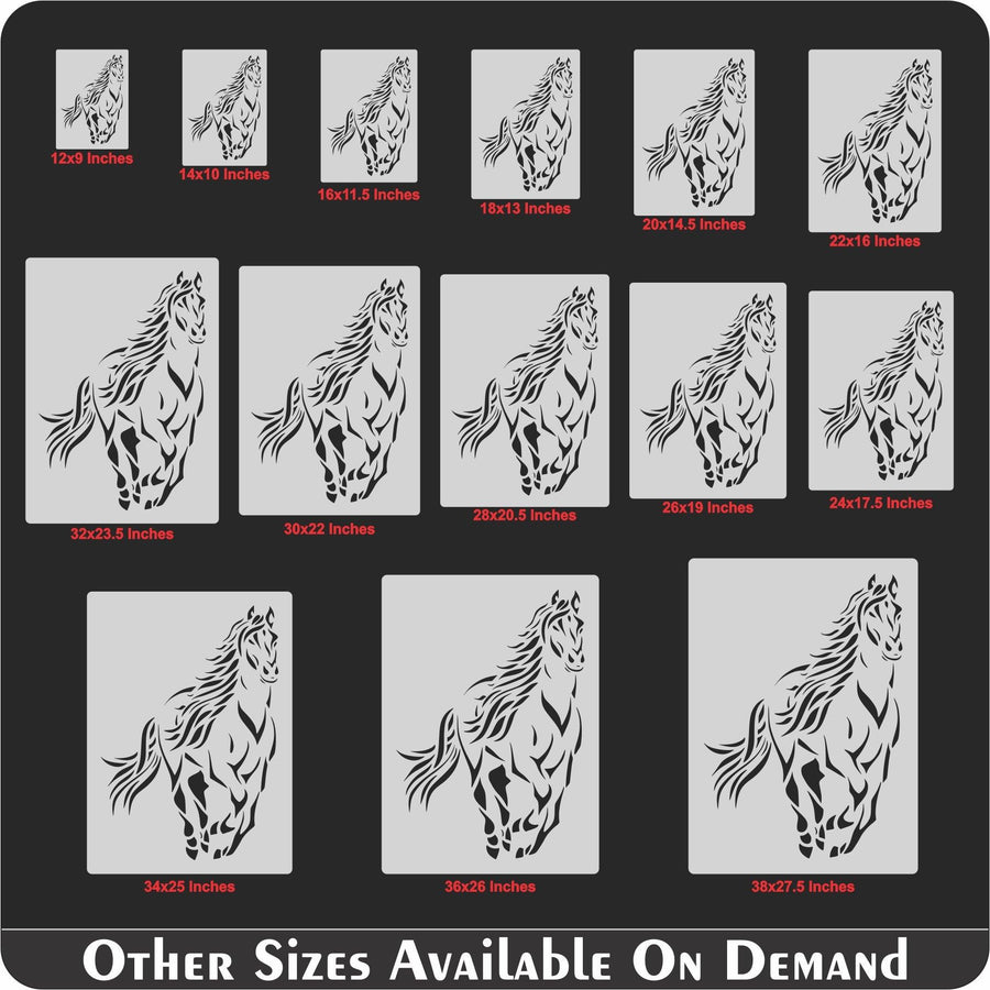 Horse Reusable Stencil For Canvas And Wall Painting - imartdecor.com