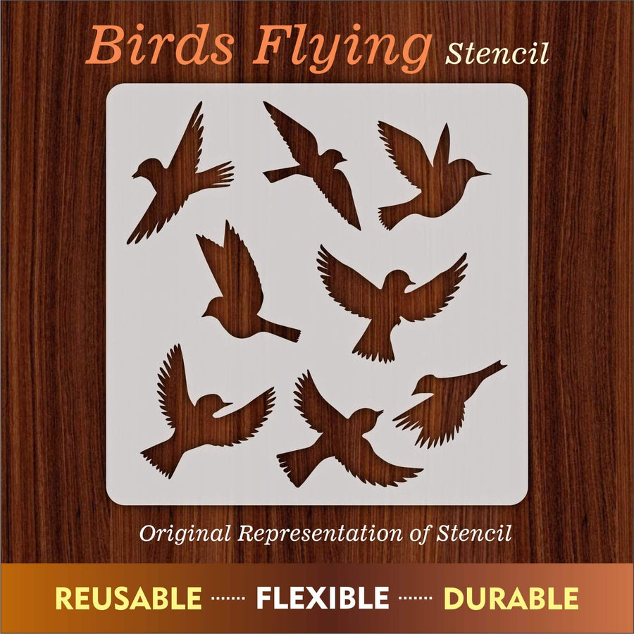 Birds Flying Reusable Stencil For Canvas And Wall Painting.ID#231 - imartdecor.com