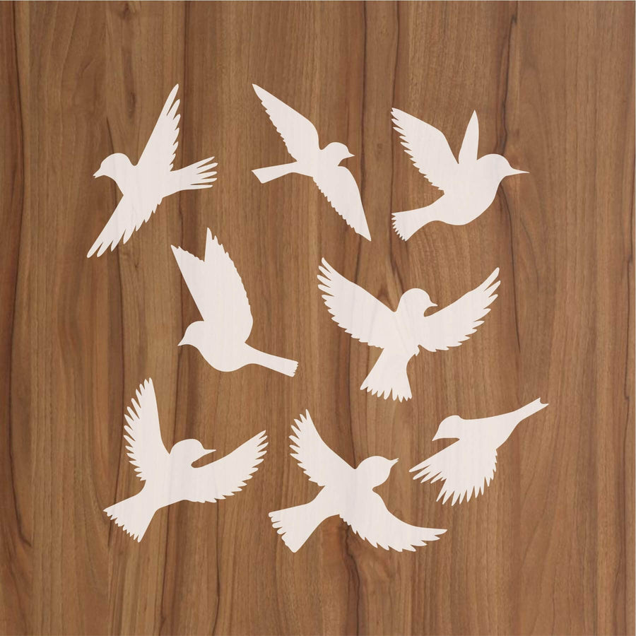 Birds Flying Reusable Stencil For Canvas And Wall Painting.ID#231 - imartdecor.com