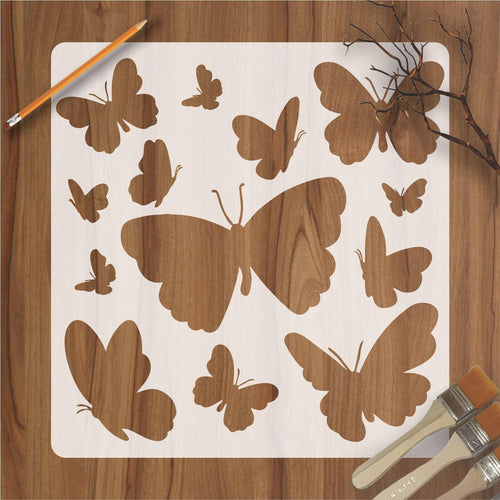 Butterfly Reusable Stencil for Canvas and wall painting - imartdecor.com