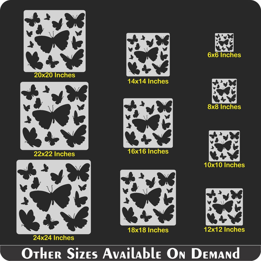 Butterfly Reusable Stencil for Canvas and wall painting - imartdecor.com