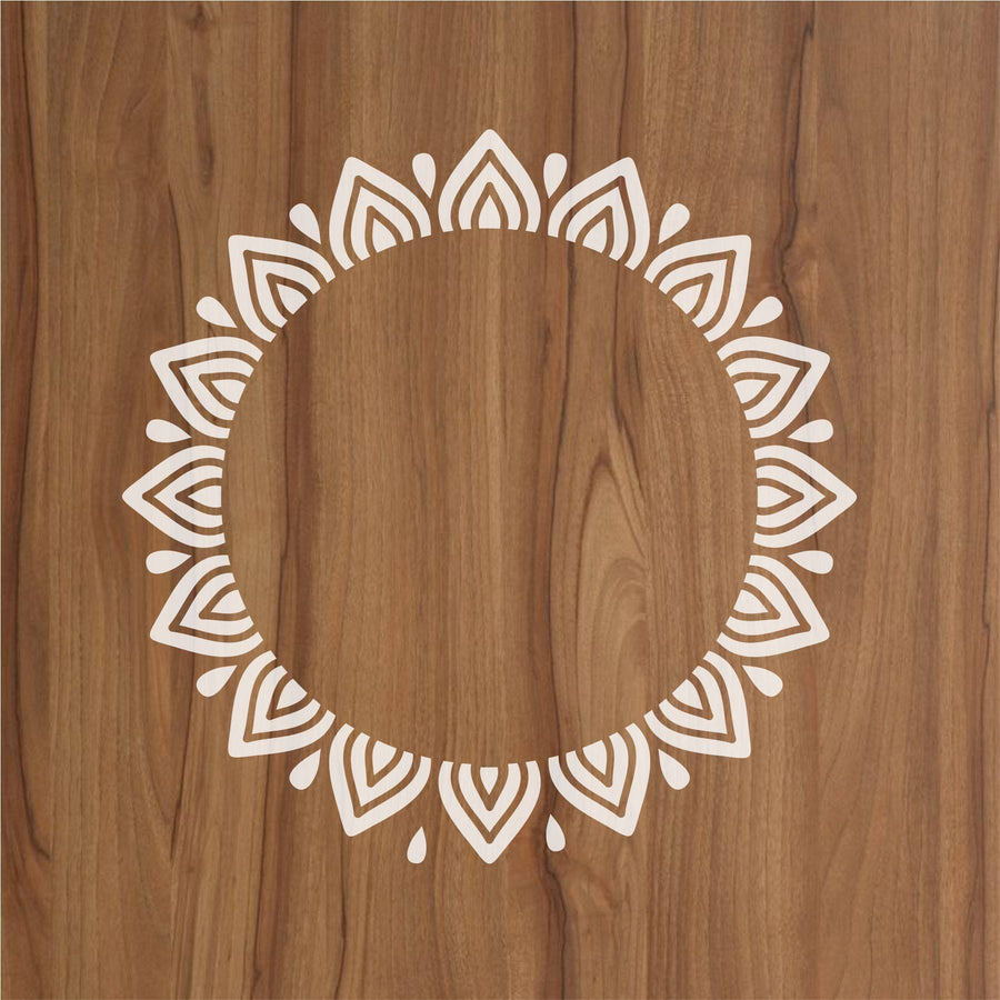 Round Art Mandala Reusable Stencil For Canvas And Wall Painting.ID#252 - imartdecor.com
