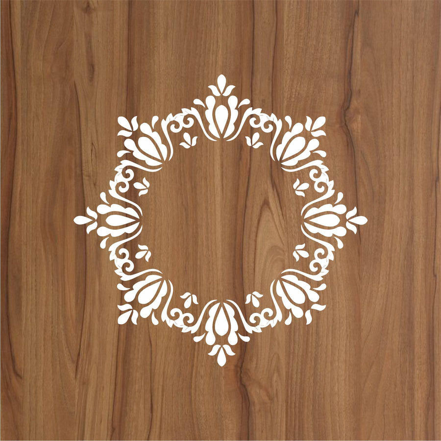 Frame Round Border Mandala Reusable Stencil For Canvas And Wall Painting.ID#255 - imartdecor.com