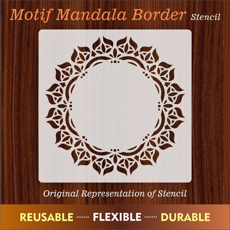 Motif Mandala Round Border Mandala Reusable Stencil For Canvas And Wall Painting.ID#256 - imartdecor.com
