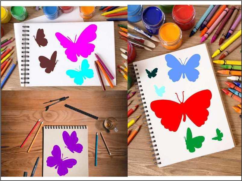 Butterfly Reusable Stencil for Canvas and wall painting - imartdecor.com