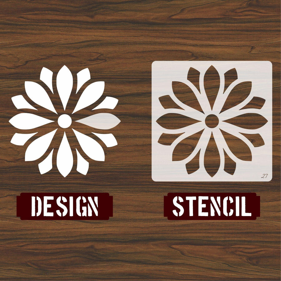 Mandala Flower Reusable Stencil for Canvas and wall painting - imartdecor.com