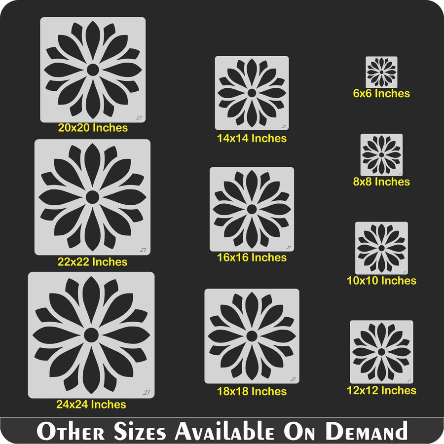 Mandala Flower Reusable Stencil for Canvas and wall painting - imartdecor.com