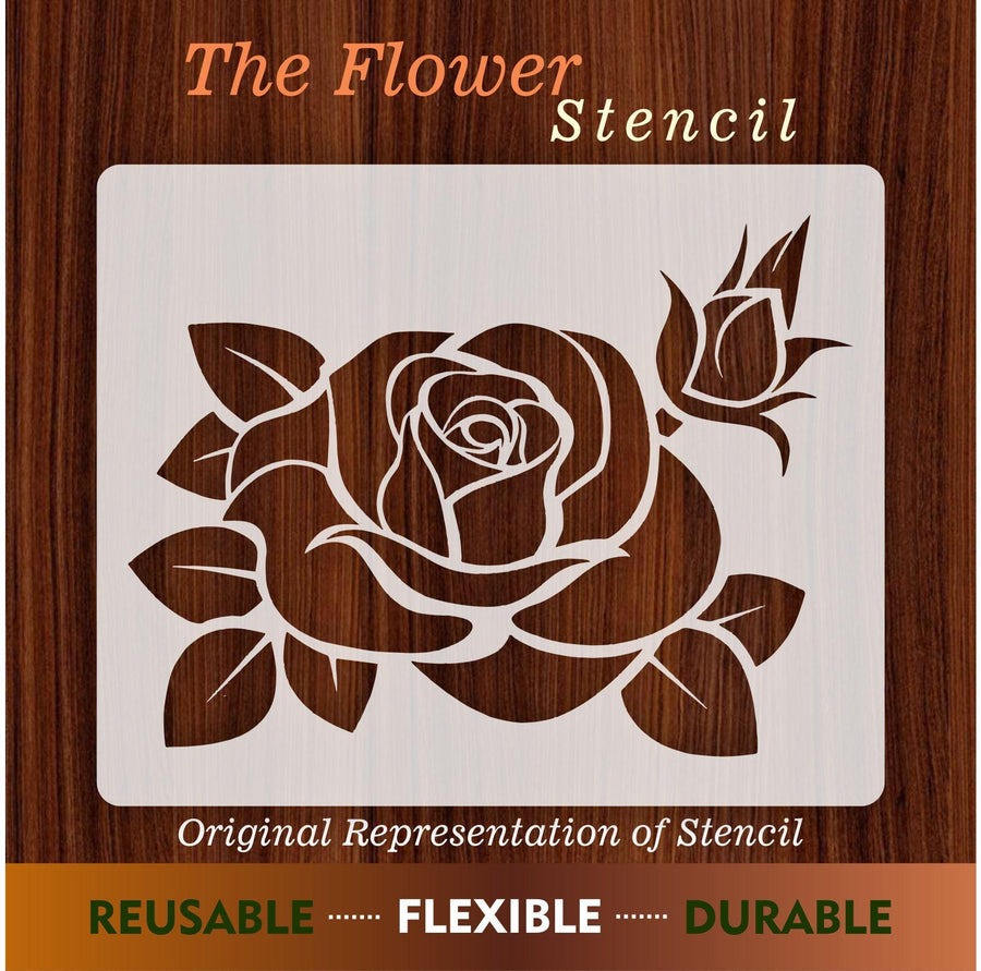Flower Reusable Stencil for Canvas and wall painting - imartdecor.com