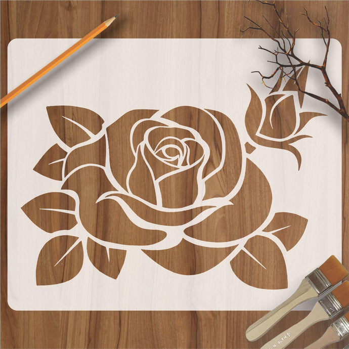 Flower Reusable Stencil for Canvas and wall painting - imartdecor.com
