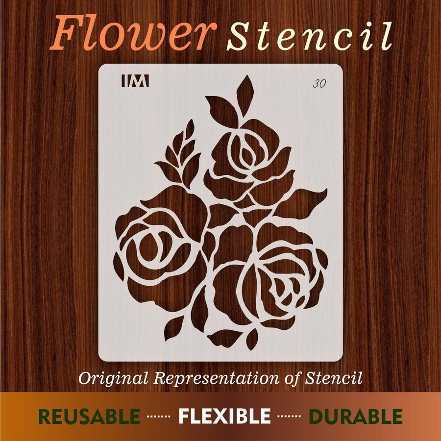 floral reusable stencil - imartdecor.com