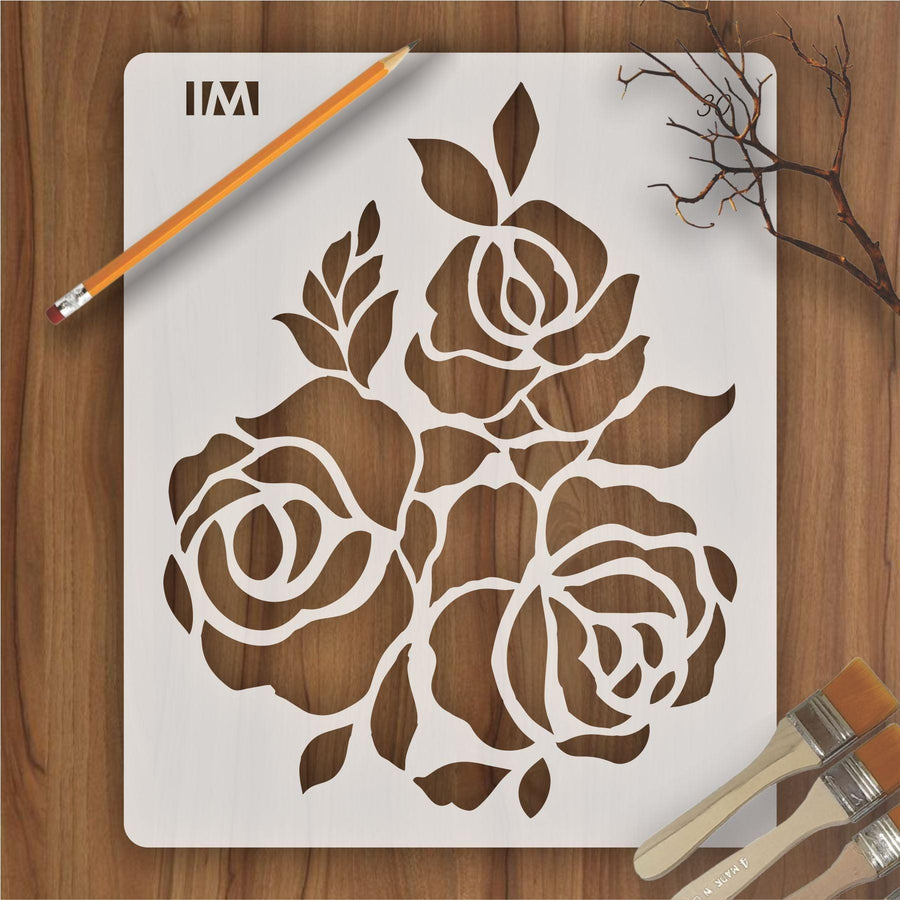 floral reusable stencil - imartdecor.com