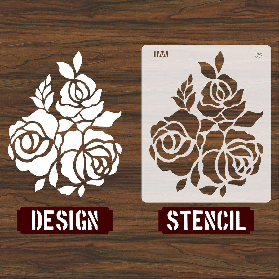 floral reusable stencil - imartdecor.com