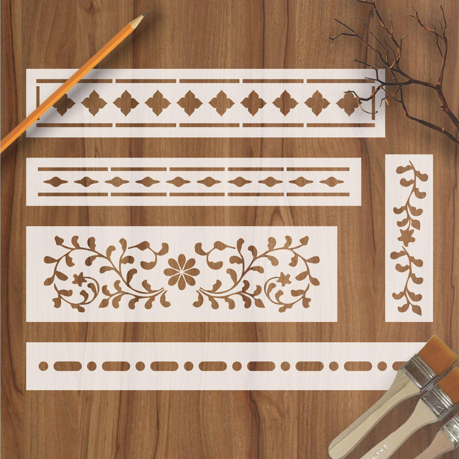 Indian Inlay(furniture and fabric) Reusable Stencil For Canvas And Wall Painting - imartdecor.com