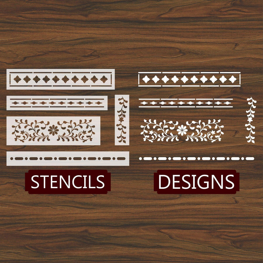 Indian Inlay(furniture and fabric) Reusable Stencil For Canvas And Wall Painting - imartdecor.com