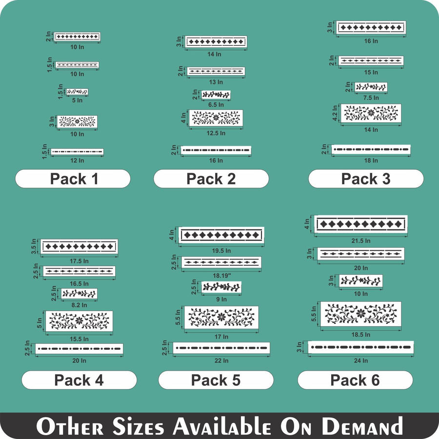 Indian Inlay(furniture and fabric) Reusable Stencil For Canvas And Wall Painting - imartdecor.com