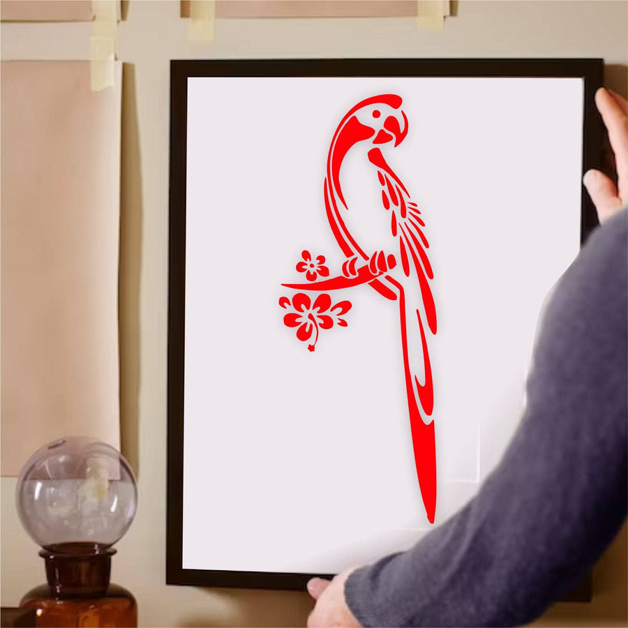 parrot Stencil Reusable Stencil For Canvas And Wall Painting.ID# 317 - imartdecor.com
