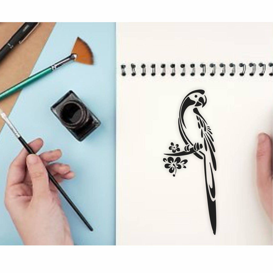 parrot Stencil Reusable Stencil For Canvas And Wall Painting.ID# 317 - imartdecor.com